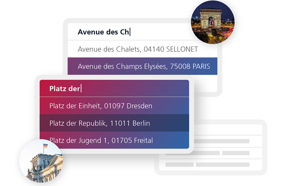 Propositions automatiques d'adresses lors de la saisie